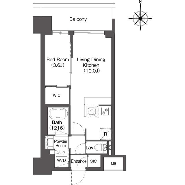 コンフォリア新大阪宮原Q(1LDK/5階)の間取り写真