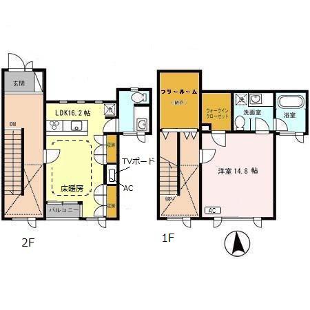 西宮サニーヒルズ　１２・１３・１４号地(1LDK)の間取り写真