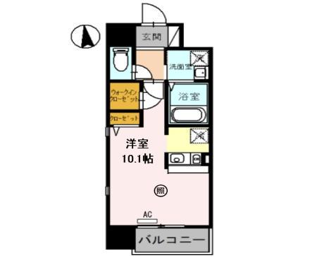 ONLYONE宝塚駅前(ワンルーム/9階)の間取り写真