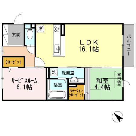 サンスクエア千里万博 A棟(1LDK/3階)の間取り写真