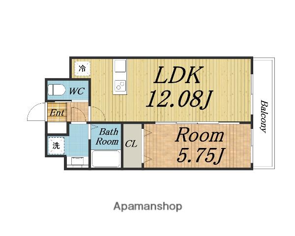プレジオ東三国(1LDK/5階)の間取り写真