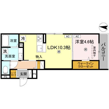 MAISON DE 青木(1LDK/2階)の間取り写真