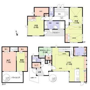 阪急電鉄千里線 千里山駅 徒歩7分 2階建 築19年(3SLDK)の間取り写真