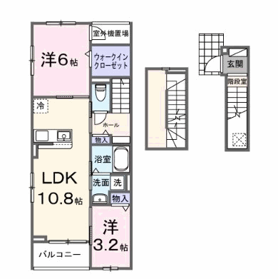 EXCEED宝塚(2LDK/3階)の間取り写真
