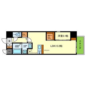 ONLYONE池田新町(1LDK/8階)の間取り写真