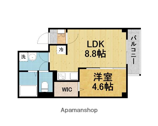 ARCA豊中蛍池(1LDK/2階)の間取り写真