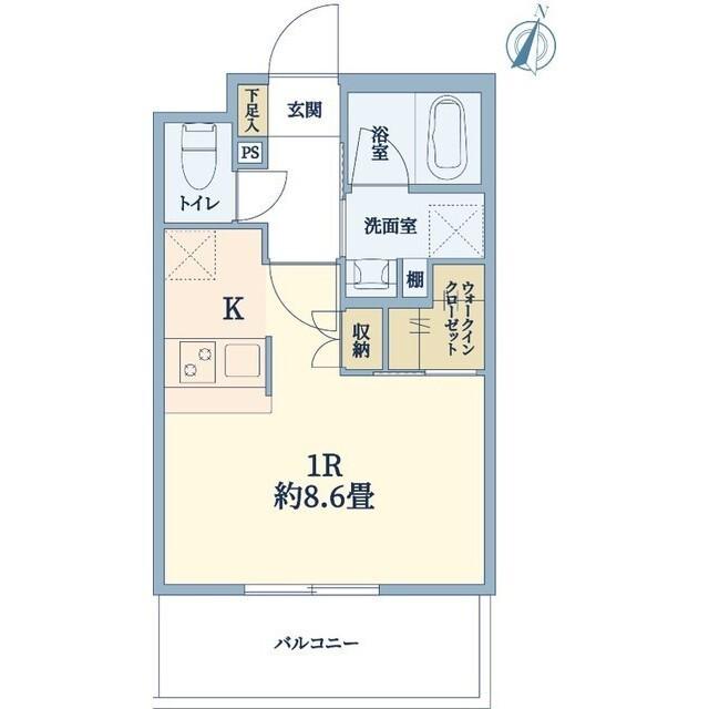 ウェルスクエア池田住吉(ワンルーム/1階)の間取り写真