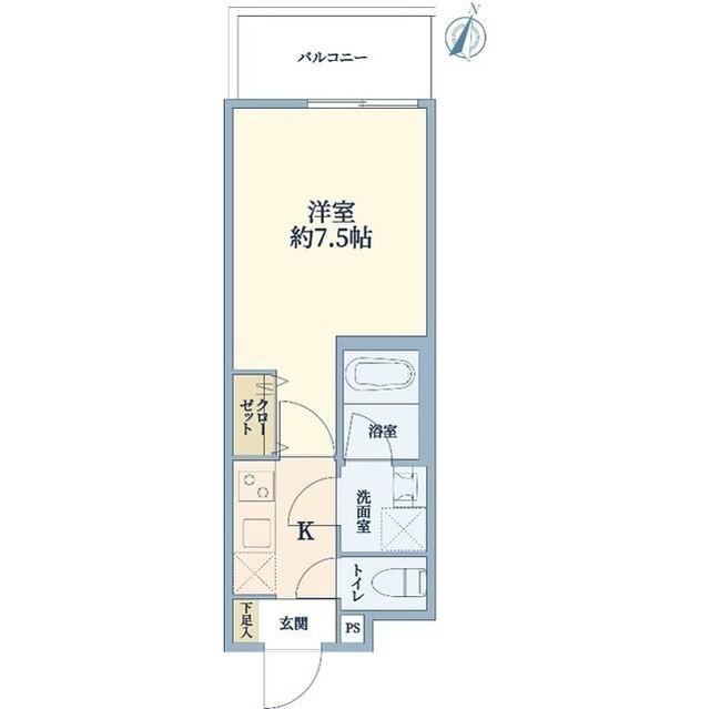 ウェルスクエア池田住吉(1K/3階)の間取り写真