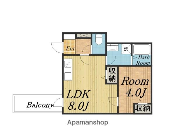 HGS服部天神(1LDK/1階)の間取り写真