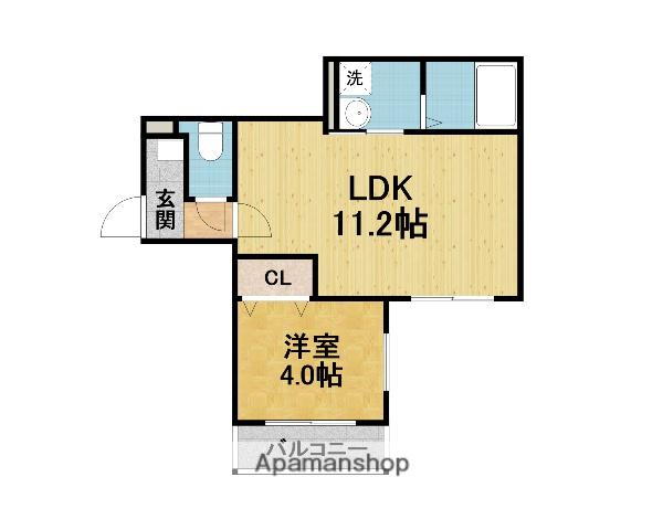 リブレメゾン本町Ⅰ(1LDK/2階)の間取り写真