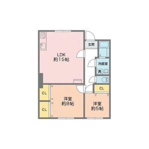 ロイヤルハイツ(2LDK/3階)の間取り写真