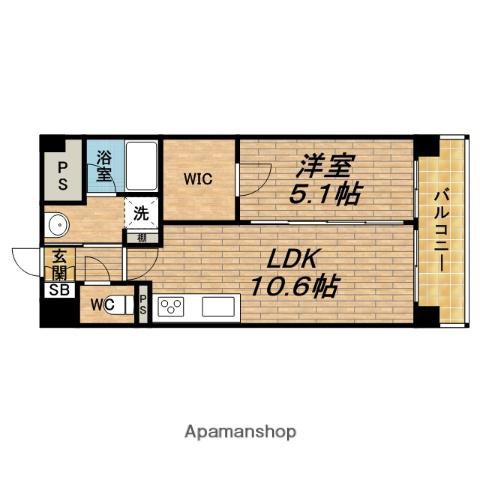 CASA VERDE (1LDK/2階)の間取り写真