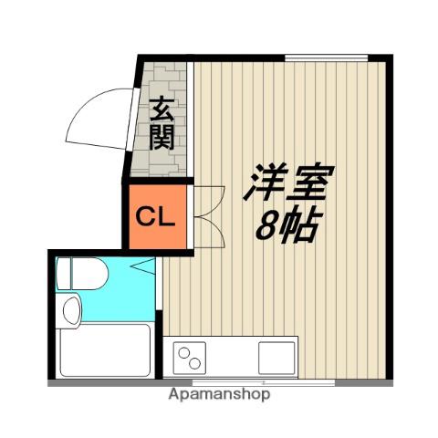 谷村マンション(ワンルーム/3階)の間取り写真