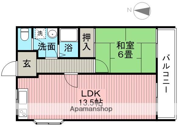 セランジュ豊中(1LDK/3階)の間取り写真