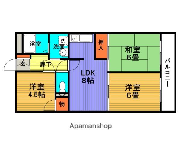 タルイレジデンス(3LDK/5階)の間取り写真