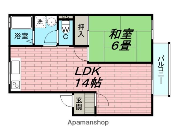 メゾン アヴニール(1LDK/1階)の間取り写真