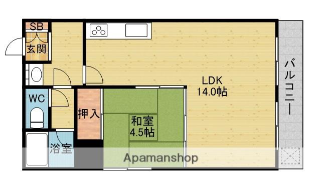 コアロード桃山台(1LDK/5階)の間取り写真