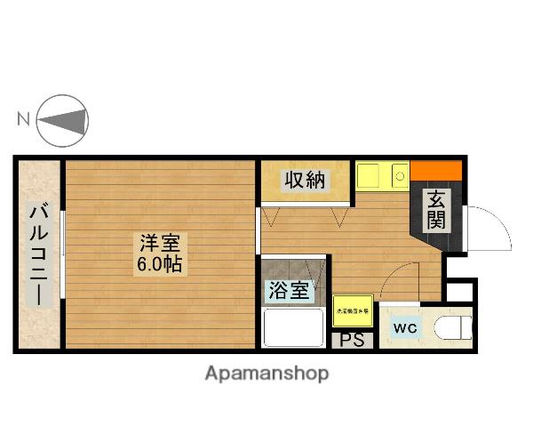 コムズハウス千里中央Ⅰ(1K/2階)の間取り写真