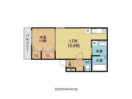 フジパレス千里山(1LDK/3階)の間取り写真