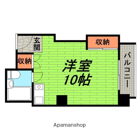 ギャレ庄内(ワンルーム/2階)の間取り写真