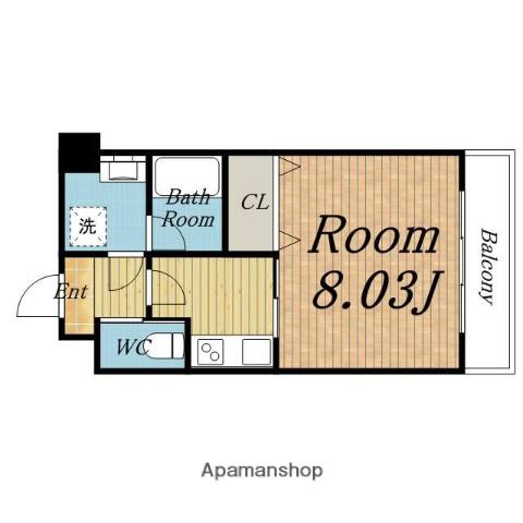 GROOVE西三国(1K/5階)の間取り写真