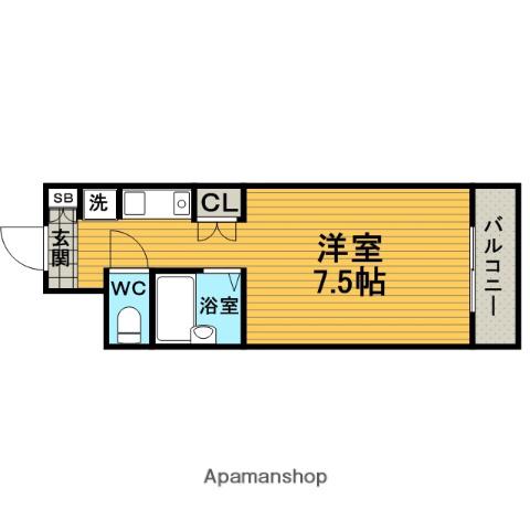 メゾン稲津1(1K/3階)の間取り写真