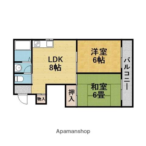 ミレ桜塚(2LDK/5階)の間取り写真