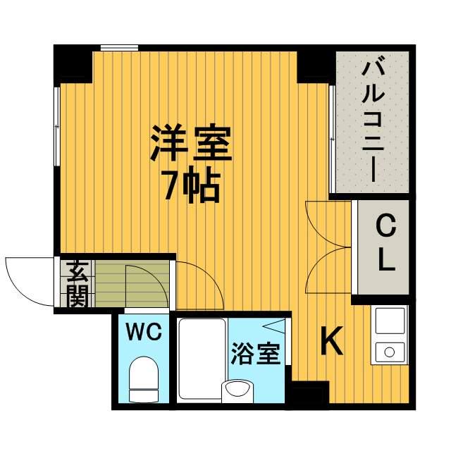 サンライズファースト(ワンルーム/2階)の間取り写真