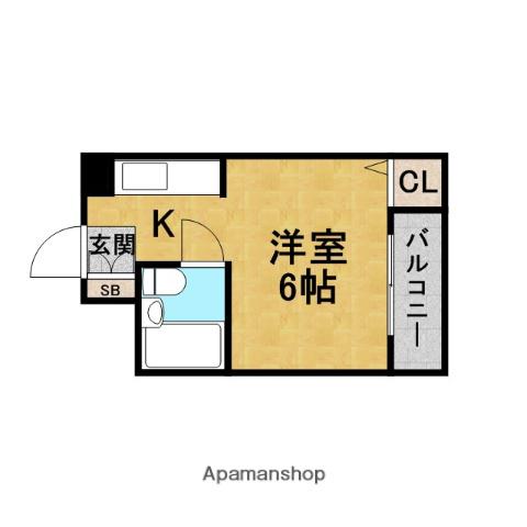 豊中ニューハイツ(ワンルーム/2階)の間取り写真