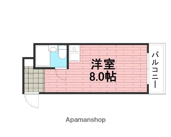 メゾンユタカパートⅢ(ワンルーム/4階)の間取り写真