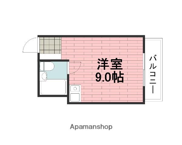 メゾンユタカパートⅢ(ワンルーム/3階)の間取り写真