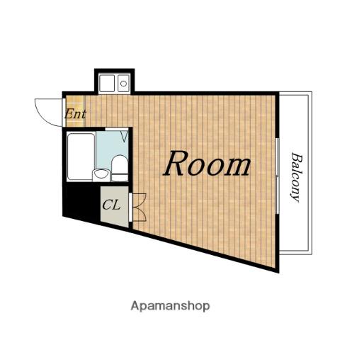 フルーレ豊中(ワンルーム/1階)の間取り写真