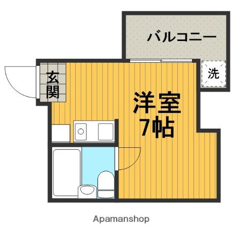 アメニティ西町(ワンルーム/3階)の間取り写真