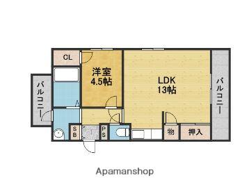 南曽根ハイツ(1LDK/2階)の間取り写真