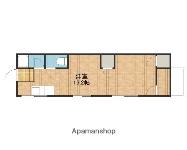 北荘(ワンルーム/2階)の間取り写真