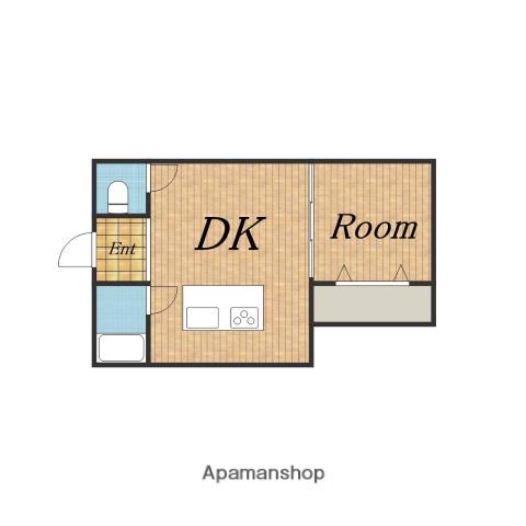 ハイツCABIN(1DK/3階)の間取り写真