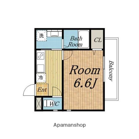 ライクルコート(1K/3階)の間取り写真