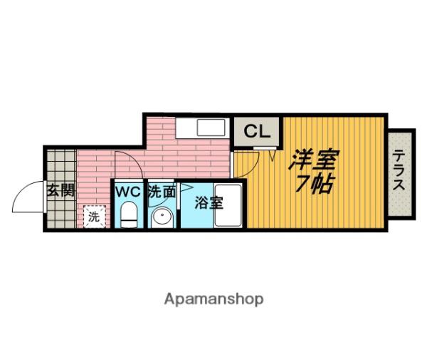 メゾン大島Ⅱ(1K/1階)の間取り写真