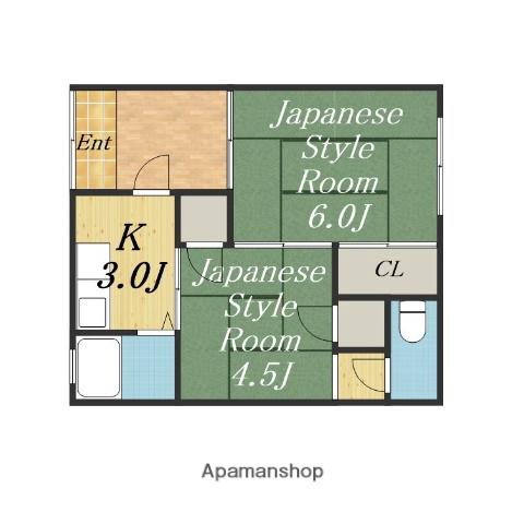 片山文化(2K)の間取り写真