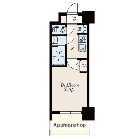 ブランシエスタ加島(1K/9階)の間取り写真