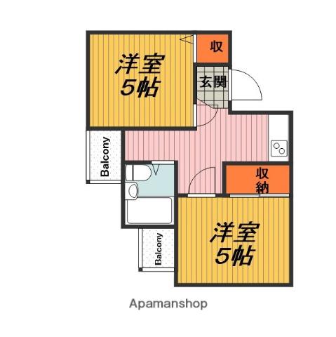 アイビ-ハイム加島(2K/3階)の間取り写真