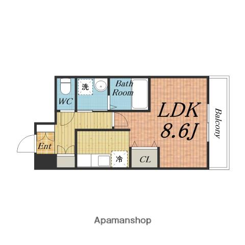 スプランディッドⅡ(1K/10階)の間取り写真