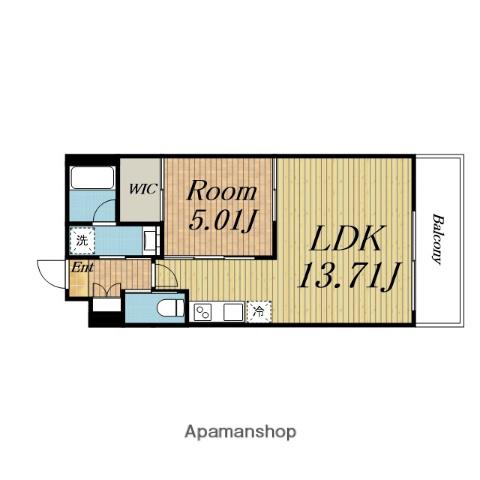 プレジオ三国ASIAN(1LDK/5階)の間取り写真