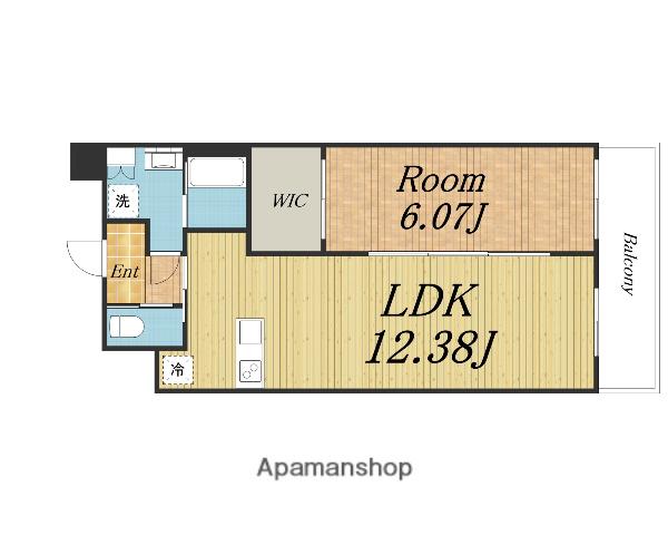 プレジオ三国ASIAN(1LDK/4階)の間取り写真