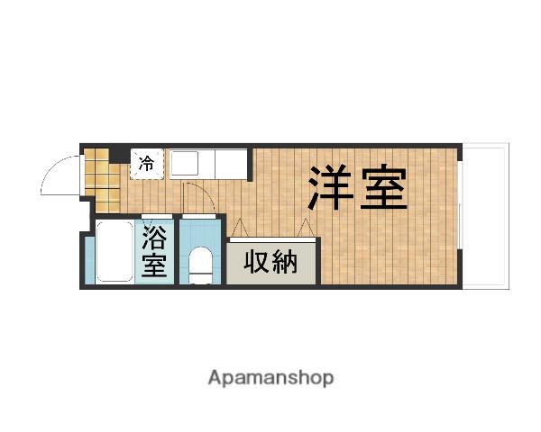 レジデンスローズ(1K/2階)の間取り写真