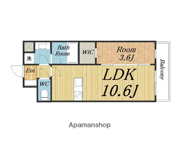 スプランディッド9(1LDK/5階)の間取り写真