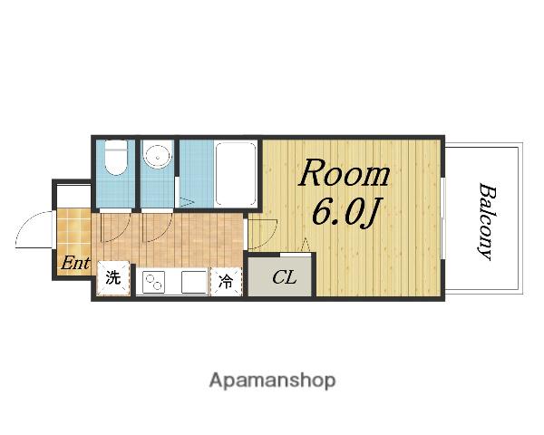 アドバンス大阪ビヤン(1K/9階)の間取り写真