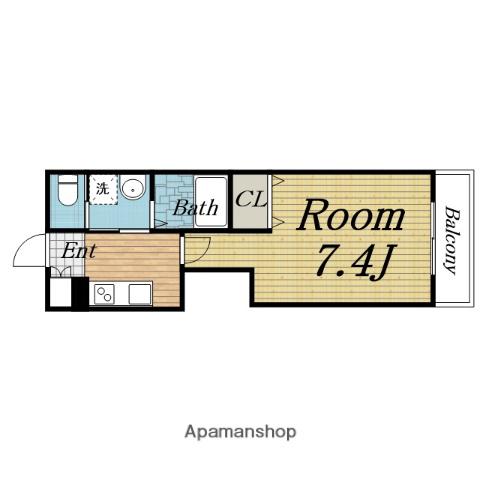 KTIレジデンス加島6(1K/2階)の間取り写真