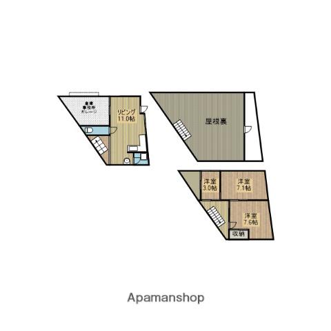 豊中市大黒町２−１５−２４(4DK)の間取り写真