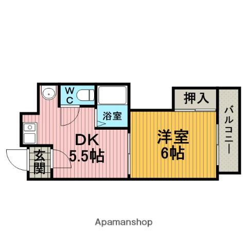 メゾン野田(1DK/2階)の間取り写真